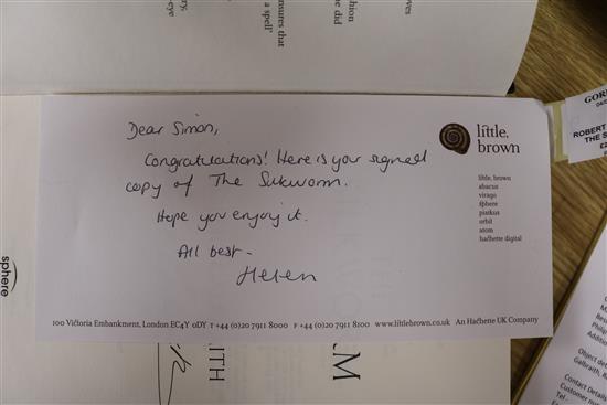 Galbraith, Robert - The Silkworm, signed 1st Edition, plus a publishers note